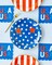 Holiday & Christmas Scalloped Napkins Red, White & Blue Patriotic Party Decor Pack of 24 Cocktail Napkins